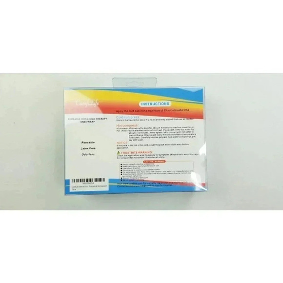 Comfilife Reusable Gel Hot & Cold Therapy Knee Wrap Reusable Latez Free Odorless - Picture 7 of 8